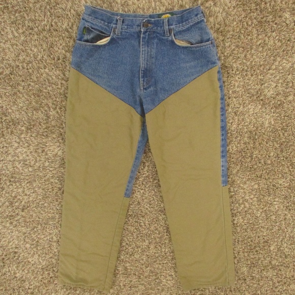 Cabela's Jeans‎ Men's 34x32 Rough Neck Brush Double Knee Work Wear Denim - Picture 1 of 9